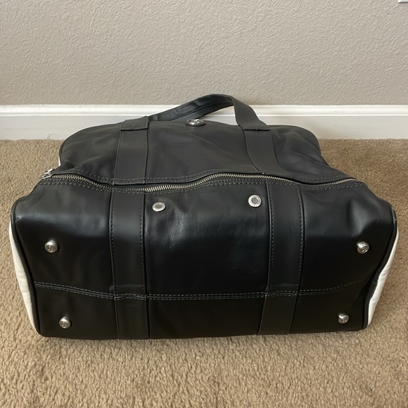 Lululemon Om For All Pinstripe Canvas Gym Bag Tote - Picture 8 of 16